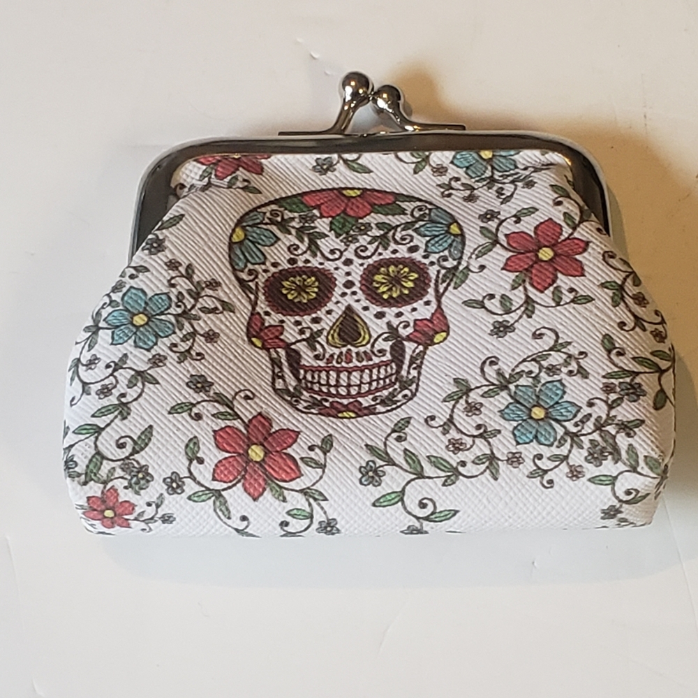 Sugar Skull Coin Purse/Wallet, NWOT